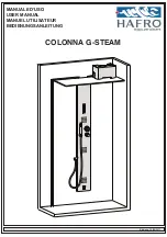 HAFRO COLONNA G-STEAM User Manual preview