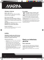 Preview for 78 page of Hagen Marina Instructions For Use Manual