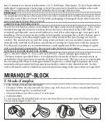 Предварительный просмотр 10 страницы HAGER & WERKEN MIRAHOLD-BLOCK Instructions For Use Manual