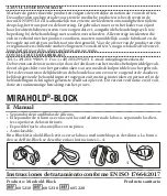 Предварительный просмотр 20 страницы HAGER & WERKEN MIRAHOLD-BLOCK Instructions For Use Manual