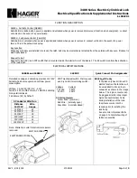 hager 3400 Series Electrical Specifications & Supplemental Instructions preview