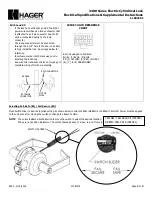 Предварительный просмотр 2 страницы hager 3400 Series Electrical Specifications & Supplemental Instructions