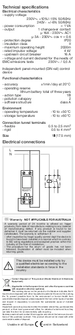 Предварительный просмотр 5 страницы hager EG071 User Manual