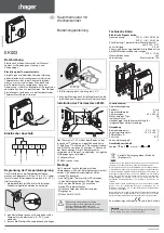 Preview for 3 page of hager EK003 User Instruction