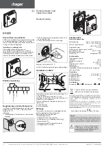 Preview for 4 page of hager EK003 User Instruction