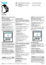 Предварительный просмотр 3 страницы hager EU 103 User Instructions