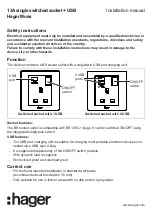 Preview for 1 page of hager Muse WGMS113SUSBKB Installation Manual