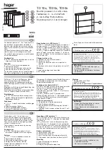 Preview for 1 page of hager TD10 Series Quick Start Manual