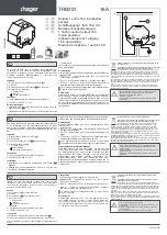 Preview for 1 page of hager TRB201 Quick Start Manual