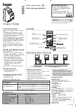 Preview for 2 page of hager TX 025 User Instructions