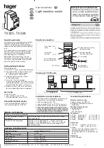 Preview for 3 page of hager TX 025 User Instructions