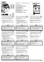 hager TX 111 Manual preview