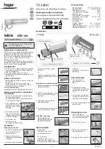 Предварительный просмотр 2 страницы hager TX 206H Quick Start Manual