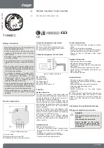 Preview for 1 page of hager TYB692C Quick Start Manual