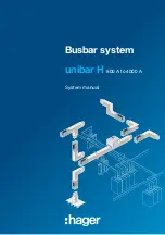 Preview for 1 page of hager Unibar H 800 A System Manual