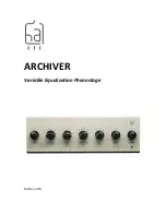 Предварительный просмотр 1 страницы Hagerman Audio Labs ARCHIVER Manual