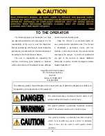 Preview for 5 page of Hagie UpFront DTS 8T Operator'S Manual