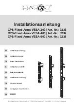 Preview for 1 page of HAGOR CPS-Fixed Arms VESA 200 Installation Manual