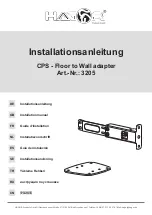 Preview for 1 page of HAGOR CPS Floor to Wall adapter Installation Manual