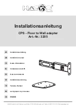 HAGOR CPS Floor to Wall adapter Installation Manual предпросмотр