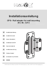 HAGOR CPS - Rail adapter for wall mounting Installation Manual preview