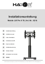 HAGOR Mobile Lift Pro II 70 Installation Manual preview