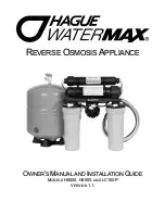 Preview for 1 page of Hague Quality Water WaterMax H6000 Owner'S Manual And Installation Manual