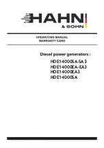 Preview for 1 page of Hahn & Sohn HDE14000SA-SA3 Operation Manual & Warranty Card