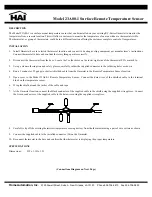 HAI 23A00-1 Installation Manual preview