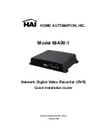 HAI 68A00-1 Quick Installation Manual предпросмотр