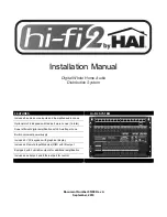 HAI HI-Fi2 Installation Manual предпросмотр