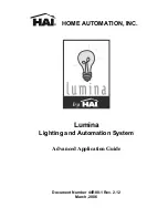 Preview for 1 page of HAI lumina Advanced Application Manual