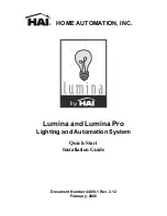 HAI lumina Quick Start Installation Manual preview