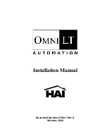 HAI OmniLT Automation Installation Manual preview