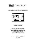 HAI OMNISTAT RC-112 Owner'S Manual preview