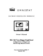 HAI OMNISTAT RC-122 Owner'S Manual предпросмотр