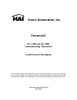 HAI Omnistat2 RC-1000 Protocol Manual preview