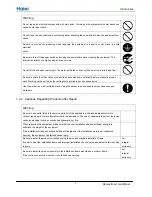 Предварительный просмотр 5 страницы Haier Group 1U53RA1ERA Service Manual