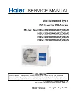 Preview for 1 page of Haier Group HSU-26HEK03/R2(DB)/O Service Manual