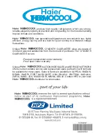 Preview for 13 page of Haier Thermocool HR-100 Owner'S Manual