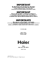 Preview for 16 page of Haier 1000 Series User Manual