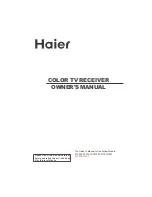 Предварительный просмотр 1 страницы Haier 1407 Owner'S Manual