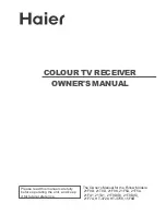 Preview for 1 page of Haier 15F6B Owner'S Manual