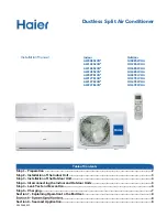 Haier 1U09ES2VHA Installation Manual preview