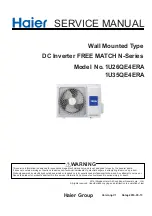 Preview for 1 page of Haier 1U26QE4ERA Service Manual