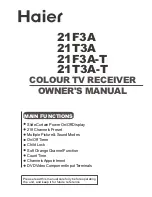 Haier 21F3A Owner'S Manual preview