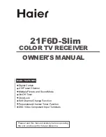 Haier 21F6D Owner'S Manual preview