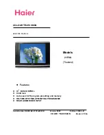 Preview for 1 page of Haier 21F8A Service Manual