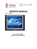 Предварительный просмотр 1 страницы Haier 21TV6H Service Manual