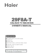 Предварительный просмотр 1 страницы Haier 29F8A-P Owner'S Manual